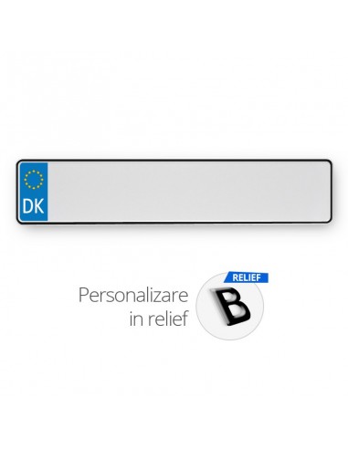 Placa standard Danemarca alba (cu...