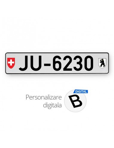 Placa standard Elvetia alba (cu doua...