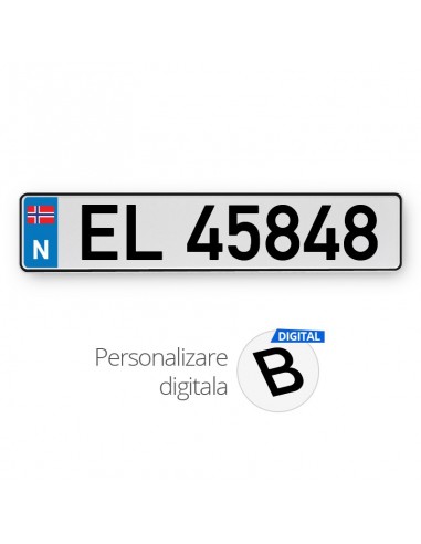 Placa standard Norvegia alba (cu...