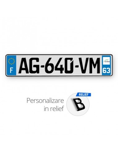 Placa standard Franta alba (cu doua...