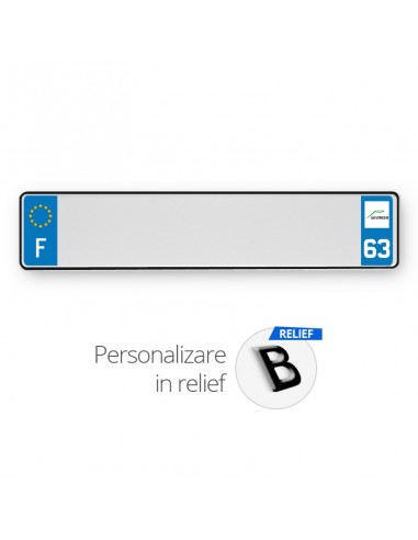 Placa standard Franta alba (cu doua...