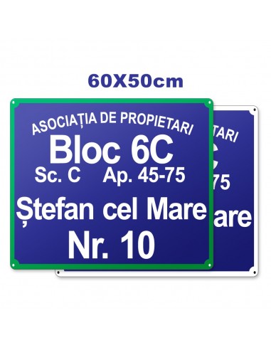 Placa aluminiu model 2 60x50cm