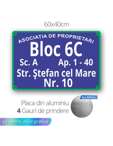 Placa aluminiu model 2 60x40cm