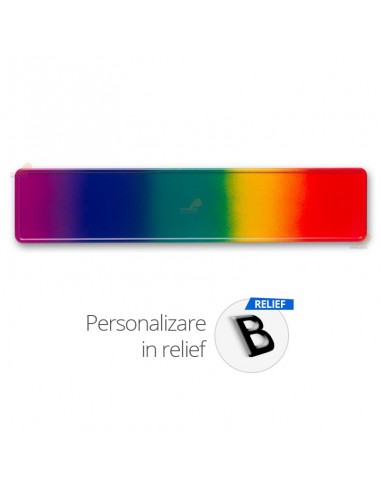 Placa auto standard - Fundal curcubeu