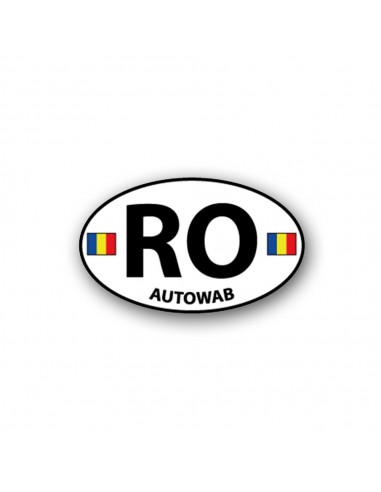 Sticker - ro cu doua steaguri
